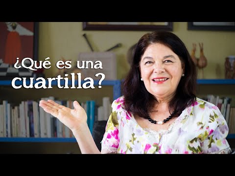 Una cuartilla: una hoja o una página de escritura.