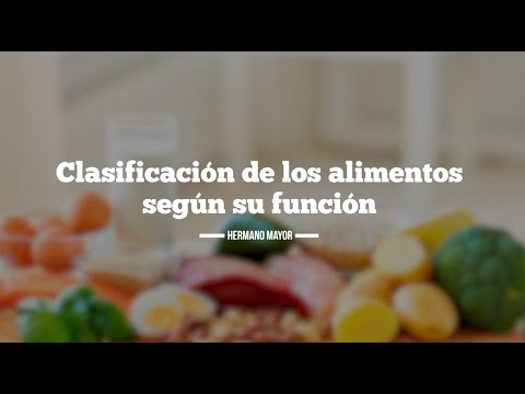 Clasificación de los alimentos, según su composición y propiedades.