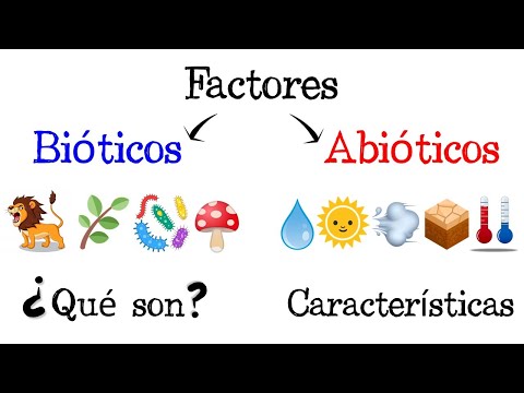 Esquema de factores bióticos y abióticos en un artículo.