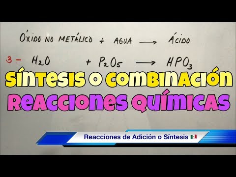 ¿En qué consiste la reacción de síntesis?
