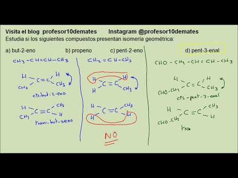 Ejercicios resueltos de isomería cis-trans en química orgánica