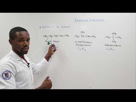 Fórmula estructural de los isómeros del octano