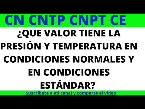 Cuáles son las condiciones de presión y temperatura denominadas estándares?